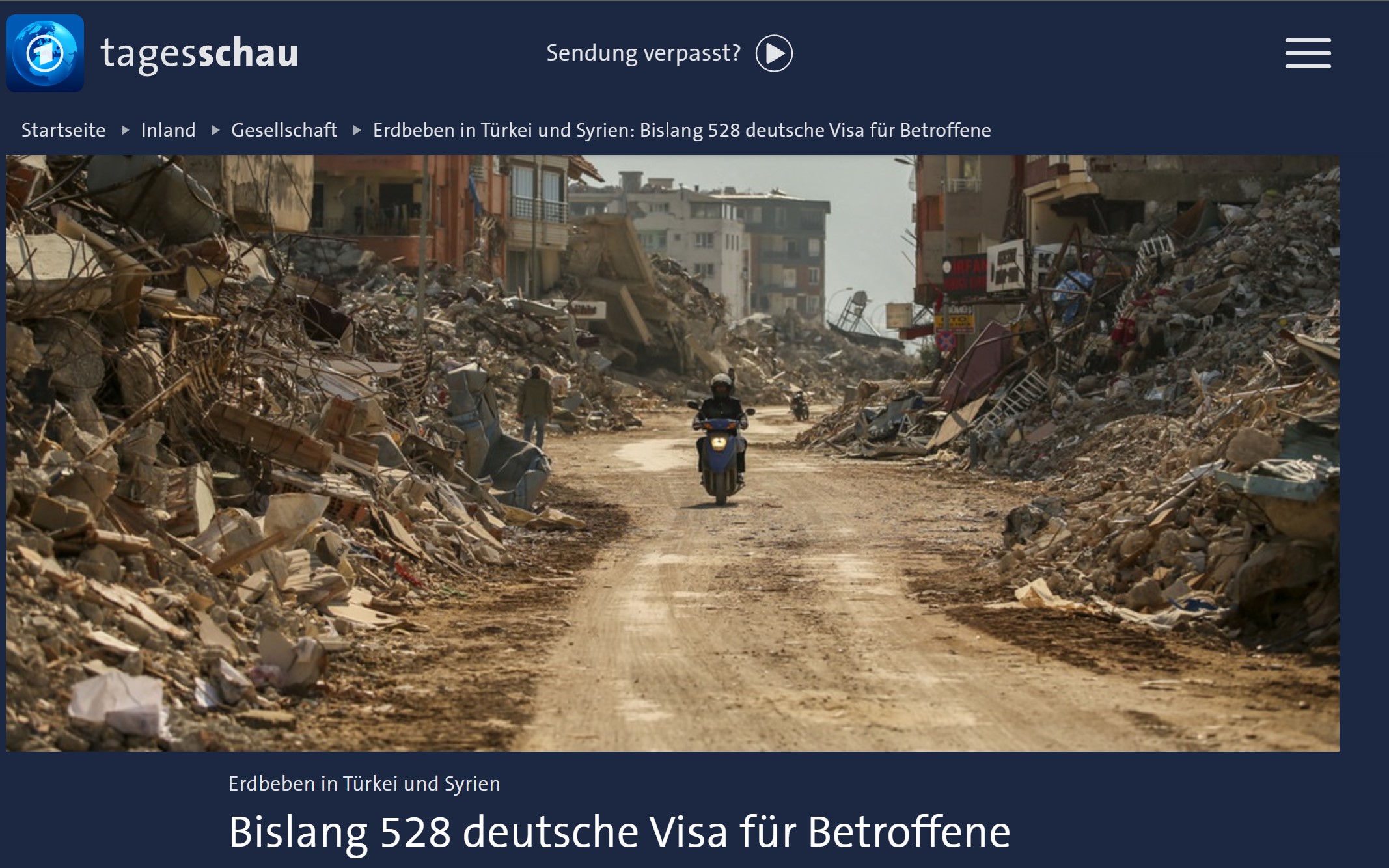 Erdbeben: Bislang 528 deutsche Visa für Betroffene