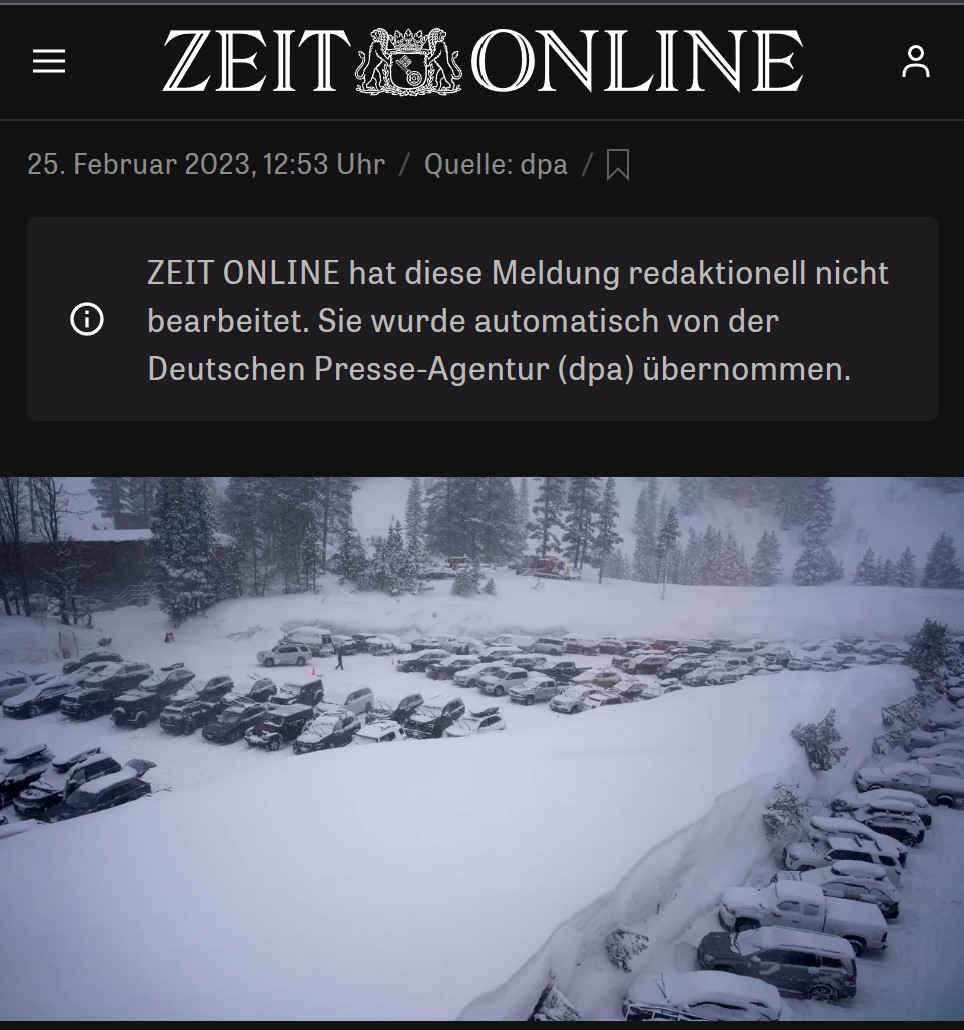 Wetter: Schnee im sonnenverwöhnten Kalifornien