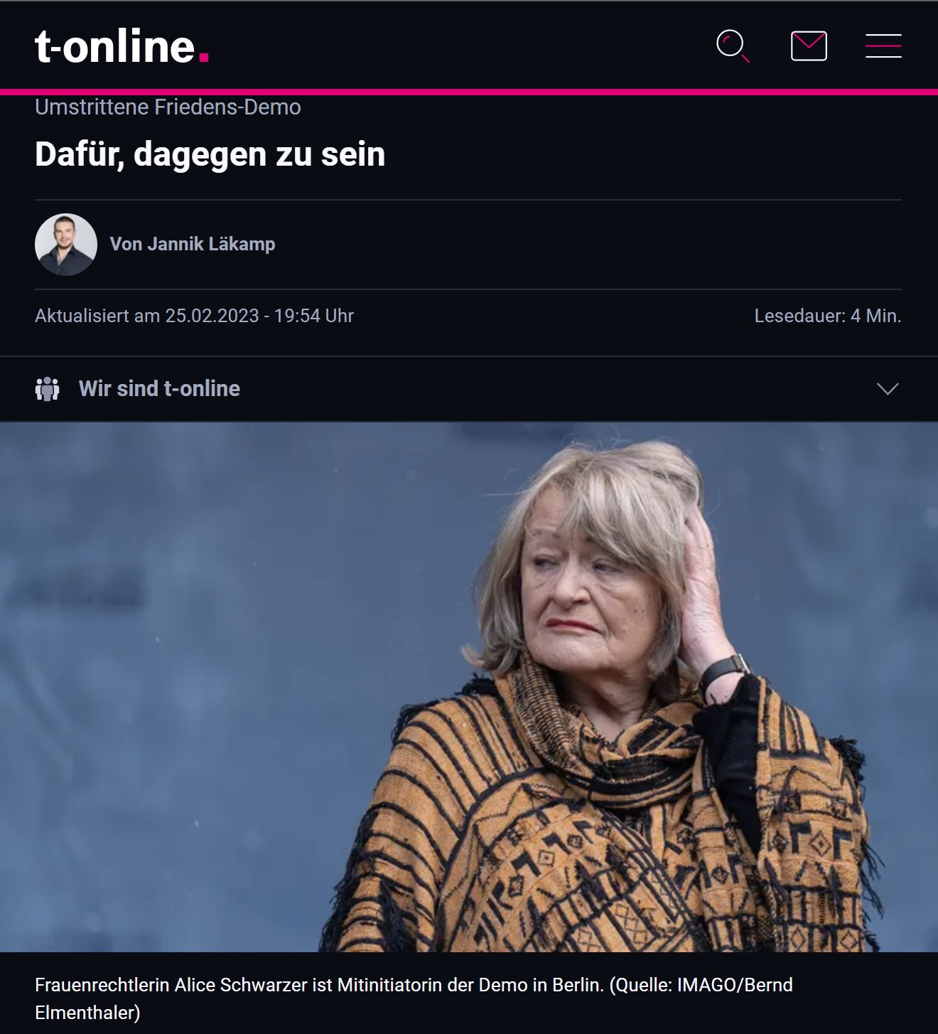 Dafür, dagegen zu sein