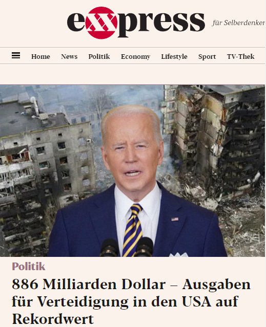 886 Milliarden Dollar – Ausgaben für Verteidigung in den USA auf Rekordwert