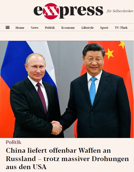 China liefert OFFENBAR Waffen an Russland – trotz massiver Drohungen aus den USA