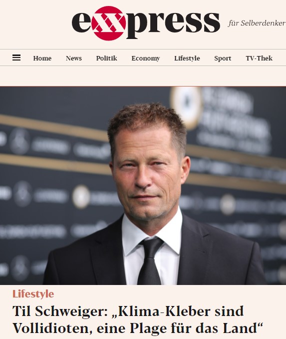 Til Schweiger: „Klima-Kleber sind Vollidioten, eine Plage für das Land“