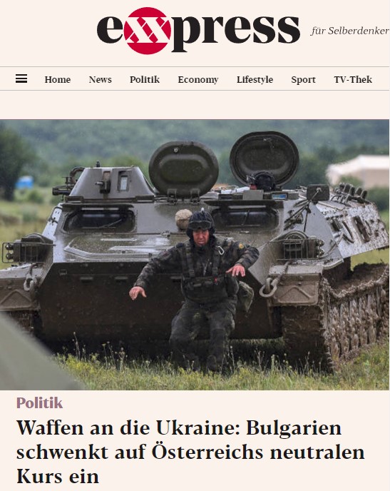 Waffen an die Ukraine: Bulgarien schwenkt auf Österreichs neutralen Kurs ein