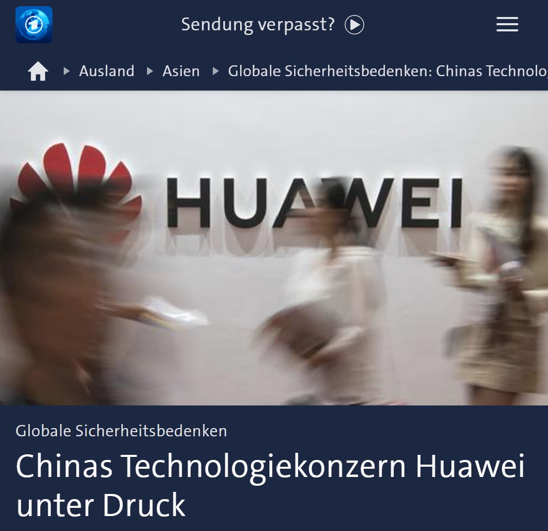 Chinas Technologiekonzern Huawei unter Druck