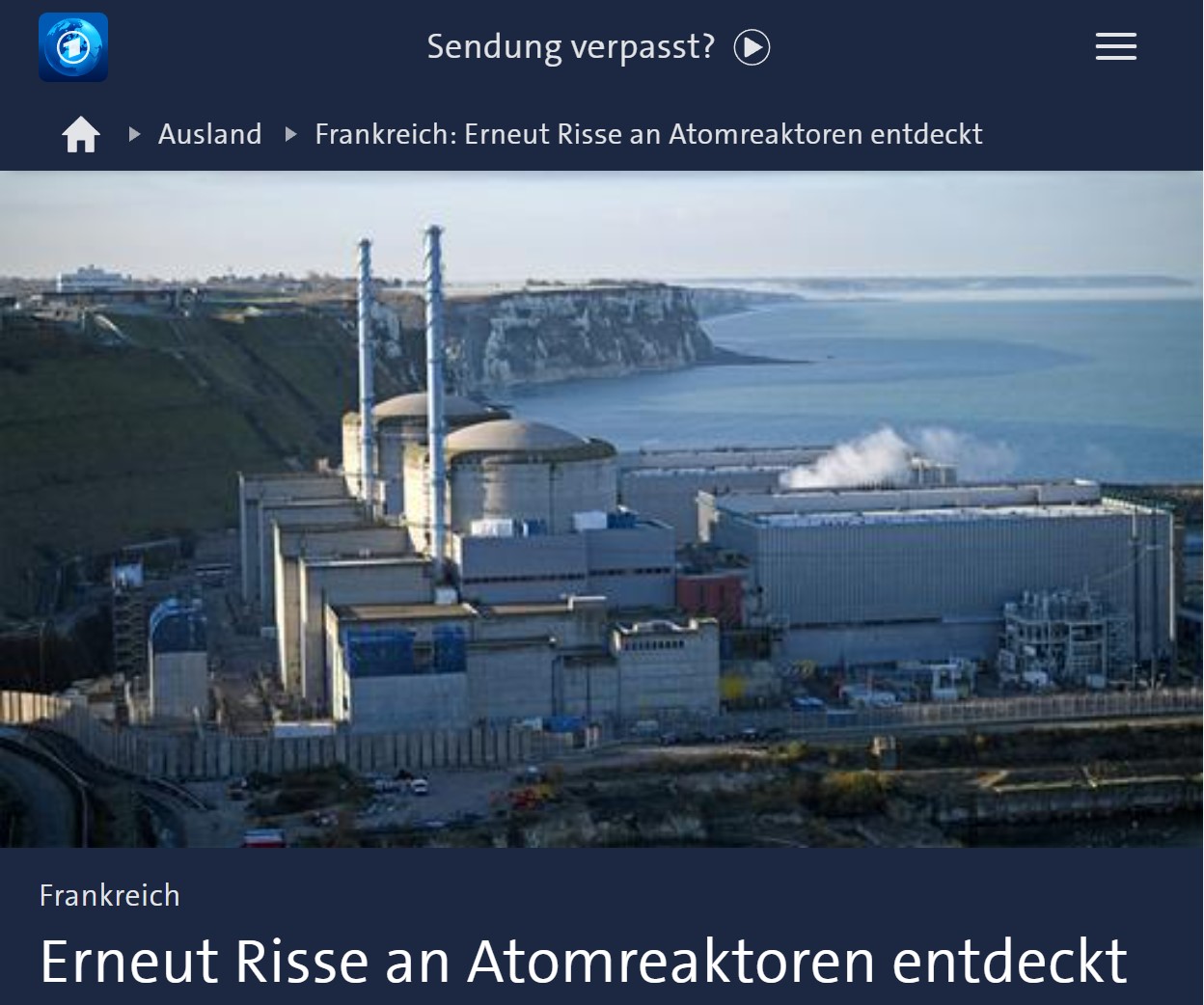 Frankreich: Erneut Risse an Atomreaktoren entdeckt