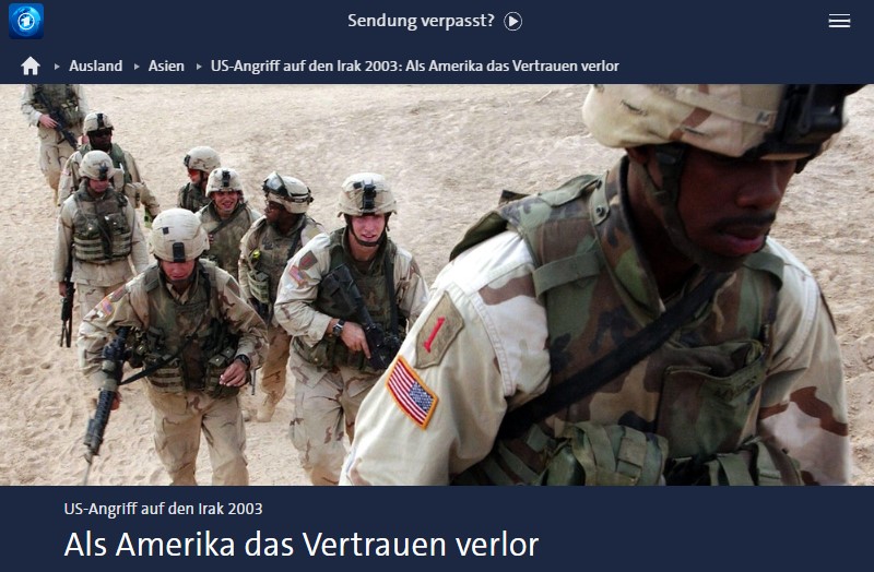 US-Angriff auf den Irak 2003: Als Amerika das Vertrauen verlor