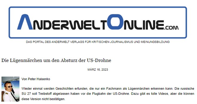 Die Lügenmärchen um den Absturz der US-Drohne