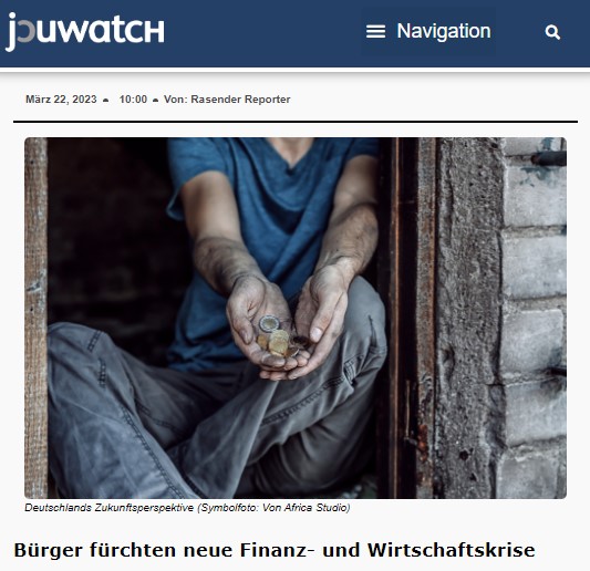 Bürger fürchten neue Finanz- und Wirtschaftskrise