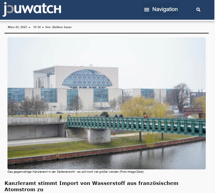 Kanzleramt stimmt Import von Wasserstoff aus französischem Atomstrom zu