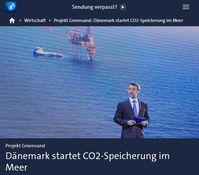 Dänemark startet CO2-Speicherung im Meer