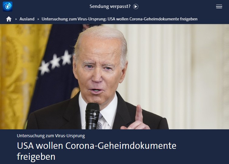 USA wollen Corona-Geheimdokumente freigeben