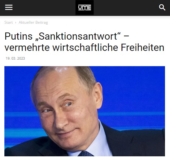 Putins „Sanktionsantwort“ – vermehrte wirtschaftliche Freiheiten