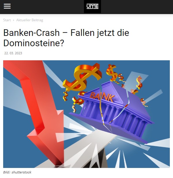 Banken-Crash – Fallen jetzt die Dominosteine?