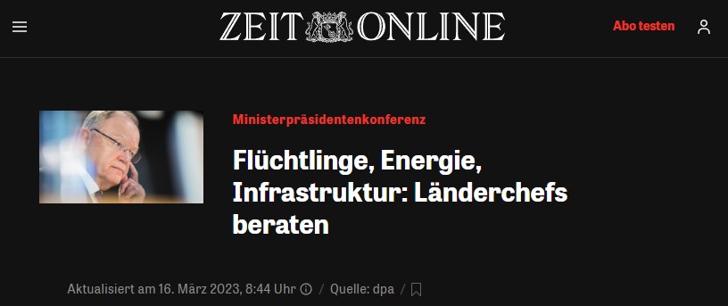 Ministerpräsidentenkonferenz: Flüchtlinge, Energie, Infrastruktur: Länderchefs beraten