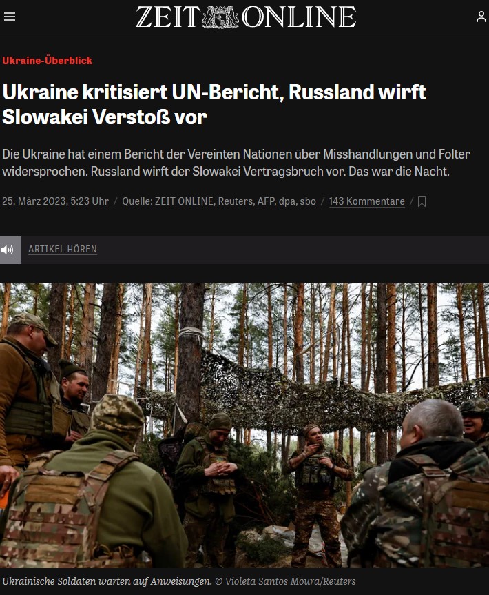 Ukraine kritisiert UN-Bericht