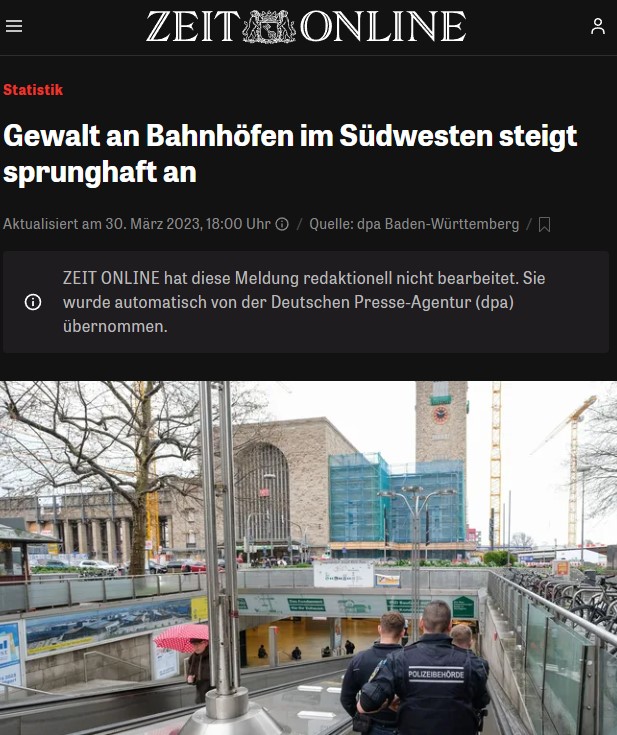Gewalt an Bahnhöfen im Südwesten steigt sprunghaft an