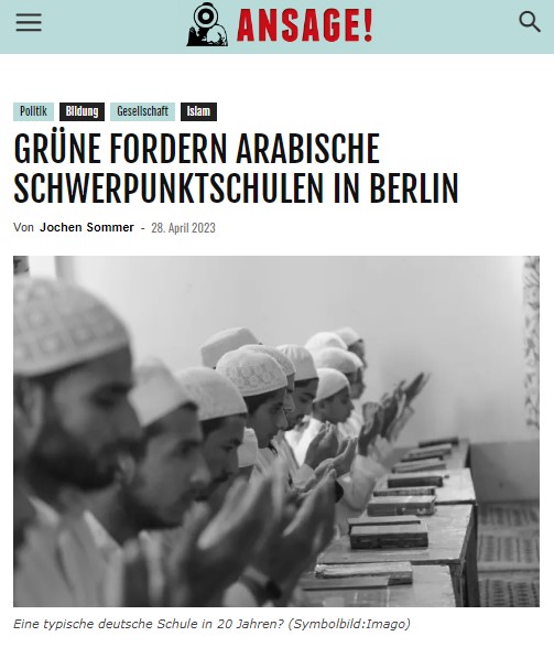 GRÜNE FORDERN ARABISCHE SCHWERPUNKTSCHULEN IN BERLIN