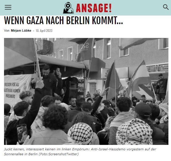 WENN GAZA NACH BERLIN KOMMT…