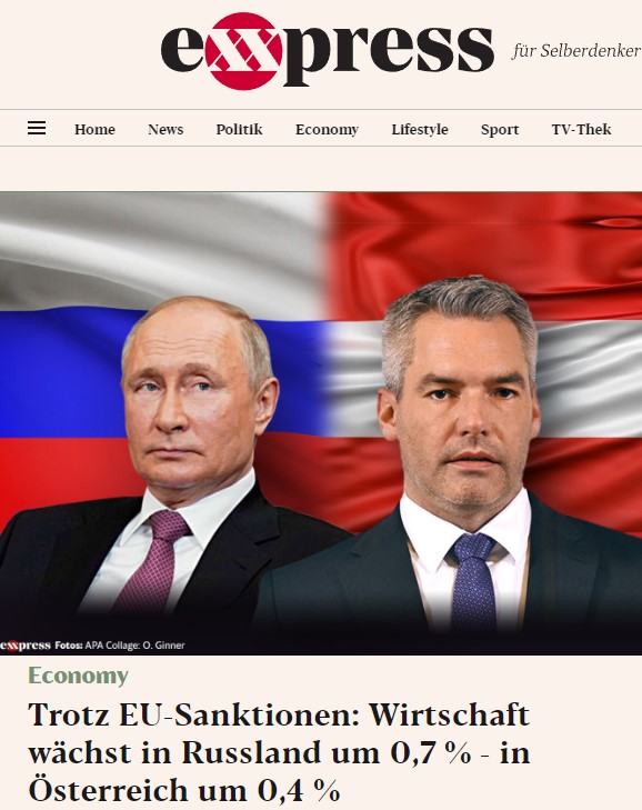 Trotz EU-Sanktionen: Wirtschaft wächst in Russland um 0,7 % - in Österreich um 0,4 %