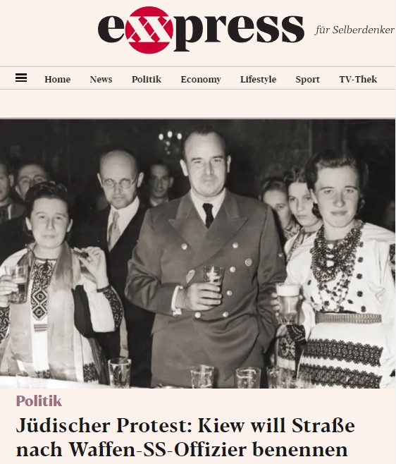 Jüdischer Protest: Kiew will Straße nach Waffen-SS-Offizier benennen