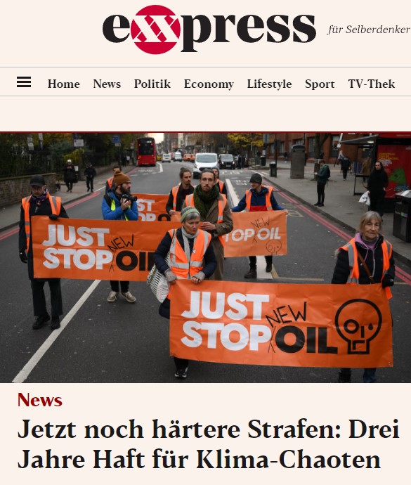 Jetzt noch härtere Strafen: Drei Jahre Haft für Klima-Chaoten