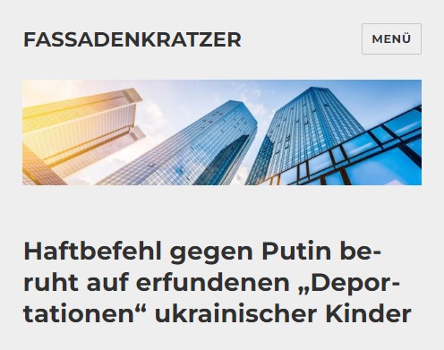 Haftbefehl gegen Putin beruht auf erfundenen „Deportationen“ ukrainischer Kinder