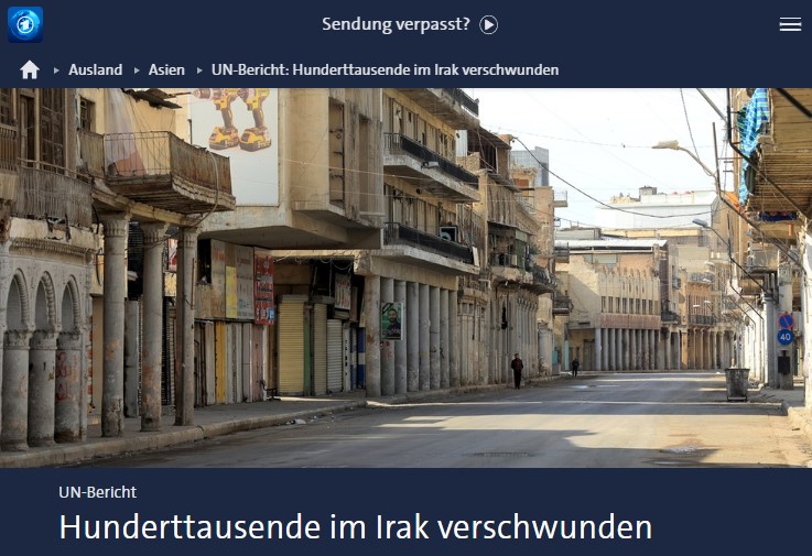 UN-Bericht: Hunderttausende im Irak verschwunden