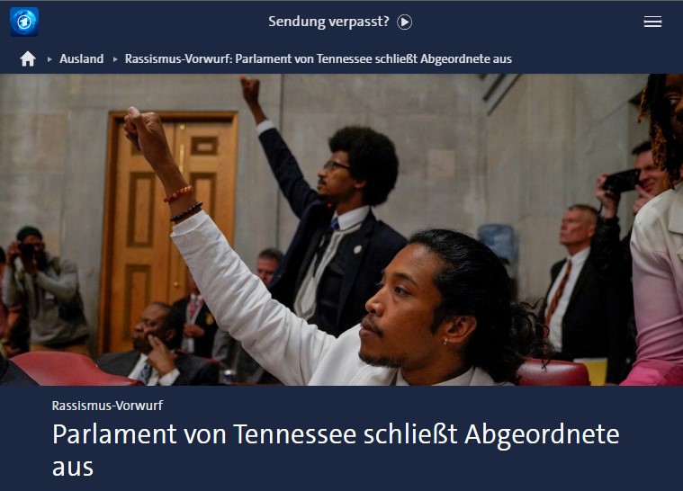 Rassismus-Vorwurf: Parlament von Tennessee schließt Abgeordnete aus