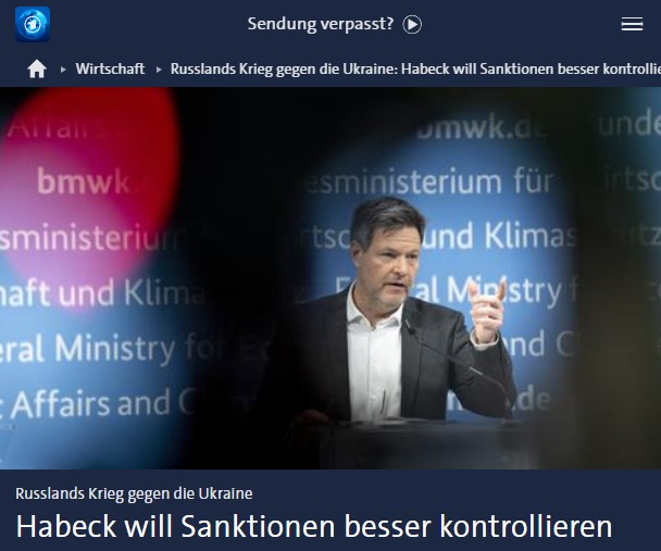 Habeck will Sanktionen besser kontrollieren