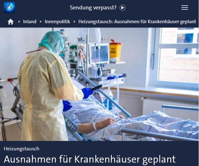 Heizungstausch: Ausnahmen für Krankenhäuser geplant