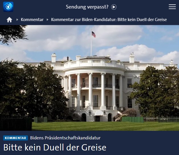 Bidens Präsidentschaftskandidatur: Bitte kein Duell der Greise