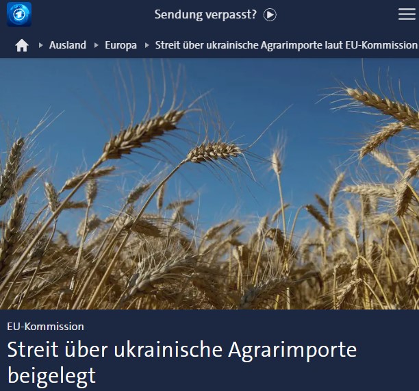 EU-Kommission Streit über ukrainische Agrarimporte beigelegt