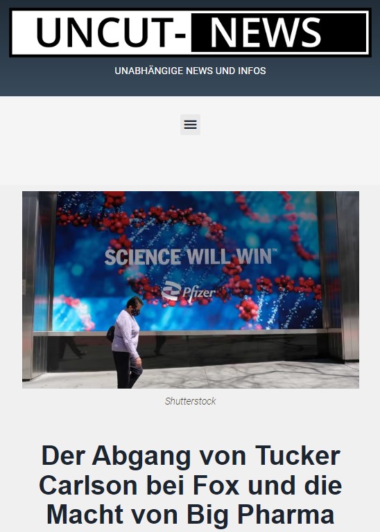 Der Abgang von Tucker Carlson bei Fox und die Macht von Big Pharma