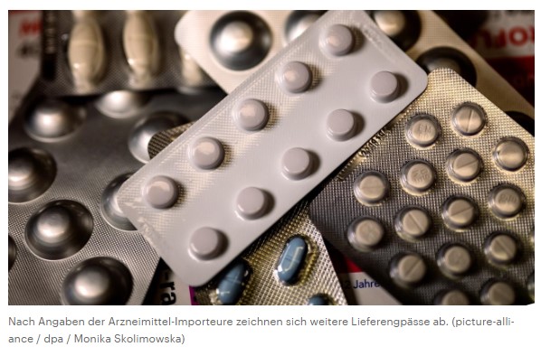 Arzneimittel: Importeure warnen vor weiteren Lieferengpässen