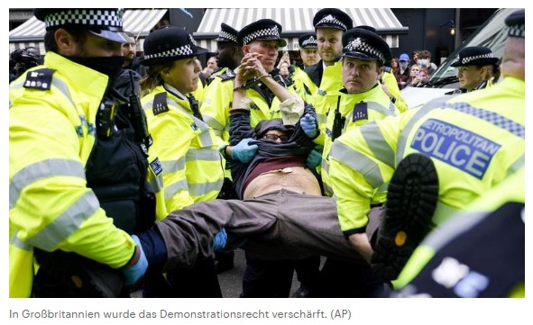 Großbritannien: UNO-Hochkommissar kritisiert verschärftes Demonstrationsrecht