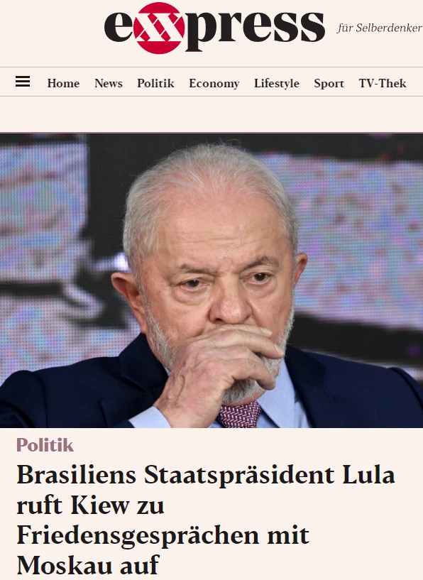 Brasiliens Staatspräsident Lula ruft Kiew zu Friedensgesprächen mit Moskau auf