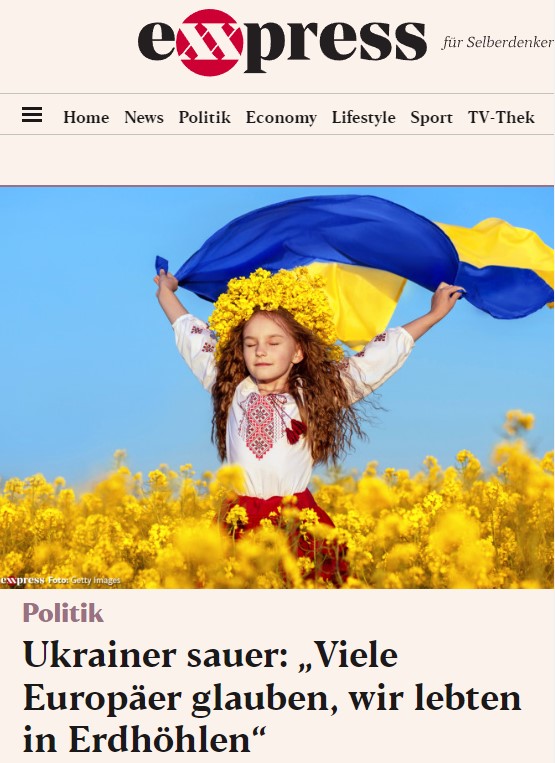 Ukrainer sauer: „Viele Europäer glauben, wir lebten in Erdhöhlen“