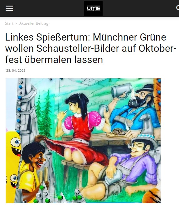 Linkes Spie­ßertum: Münchner Grüne wollen Schau­steller-Bilder auf Okto­ber­fest über­malen lassen