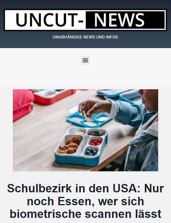 Schulbezirk in den USA: Nur noch Essen, wer sich biometrische scannen lässt