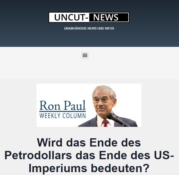 Wird das Ende des Petrodollars das Ende des US-Imperiums bedeuten?