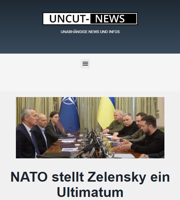 NATO stellt Zelensky ein Ultimatum