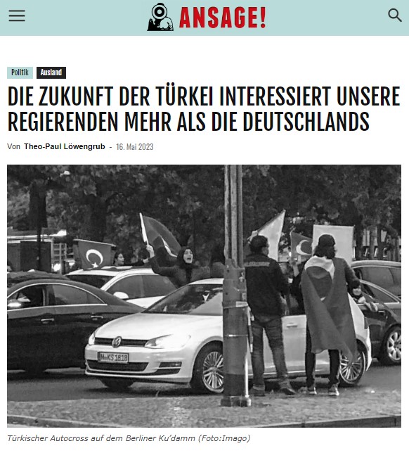 DIE ZUKUNFT DER TÜRKEI INTERESSIERT UNSERE REGIERENDEN MEHR ALS DIE DEUTSCHLANDS