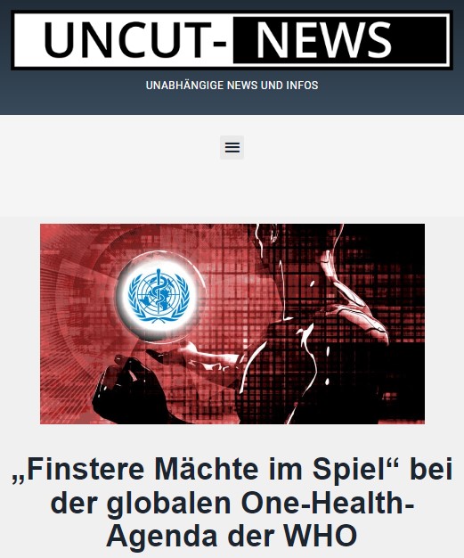 „Finstere Mächte im Spiel“ bei der globalen One-Health-Agenda der WHO