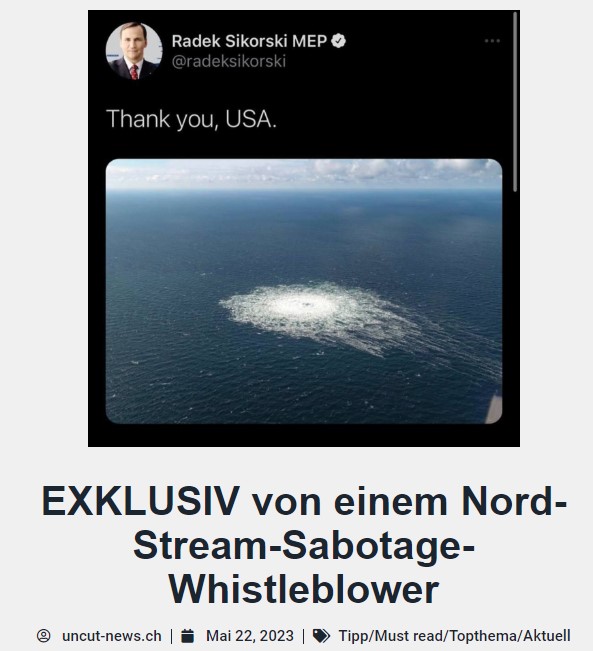 EXKLUSIV von einem Nord-Stream-Sabotage-Whistleblower