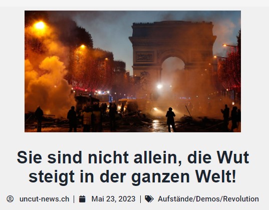 Sie sind nicht allein, die Wut steigt in der ganzen Welt!