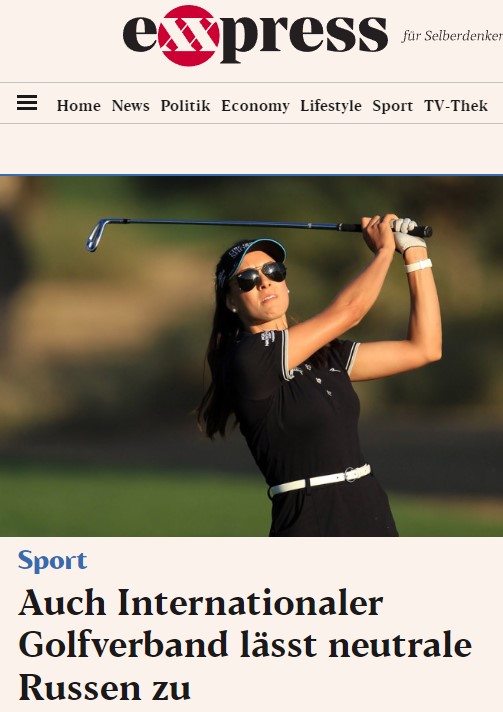 Auch Internationaler Golfverband lässt neutrale Russen zu