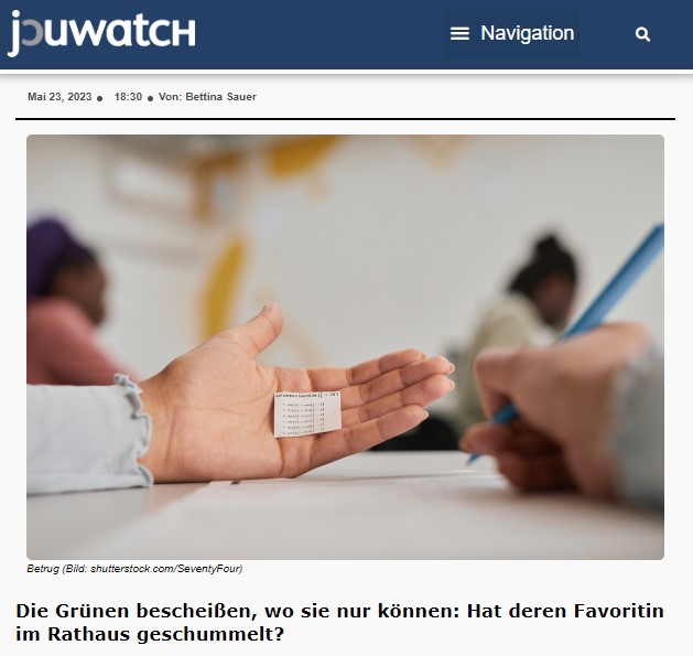 Die Grünen bescheißen, wo sie nur können: Hat deren Favoritin im Rathaus geschummelt?