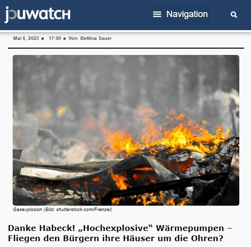 Danke Habeck! „Hochexplosive“ Wärmepumpen – Fliegen den Bürgern ihre Häuser um die Ohren?