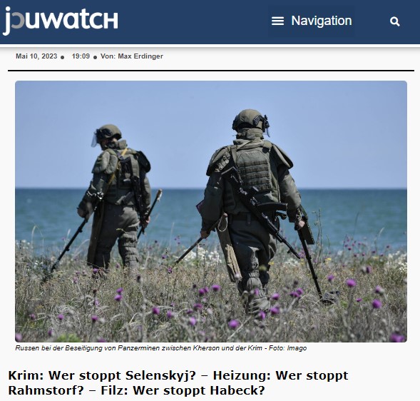 Krim: Wer stoppt Selenskyj? – Heizung: Wer stoppt Rahmstorf? – Filz: Wer stoppt Habeck?