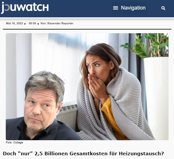 Doch “nur” 2,5 Billionen Gesamtkosten für Heizungstausch?